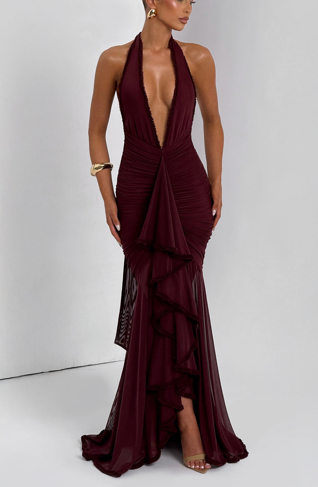 Freya Maxi Dress - Cherry Lacquer