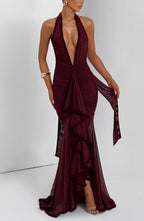 Freya Maxi Dress - Cherry Lacquer