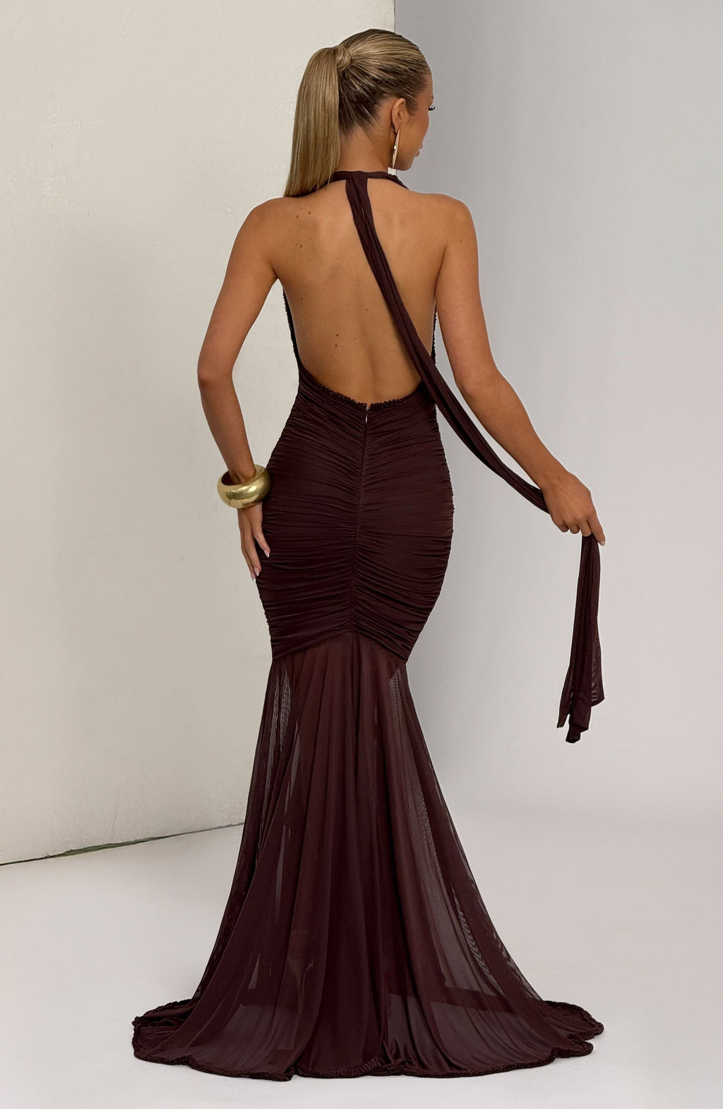 Freya Maxi Dress - Plum Brown
