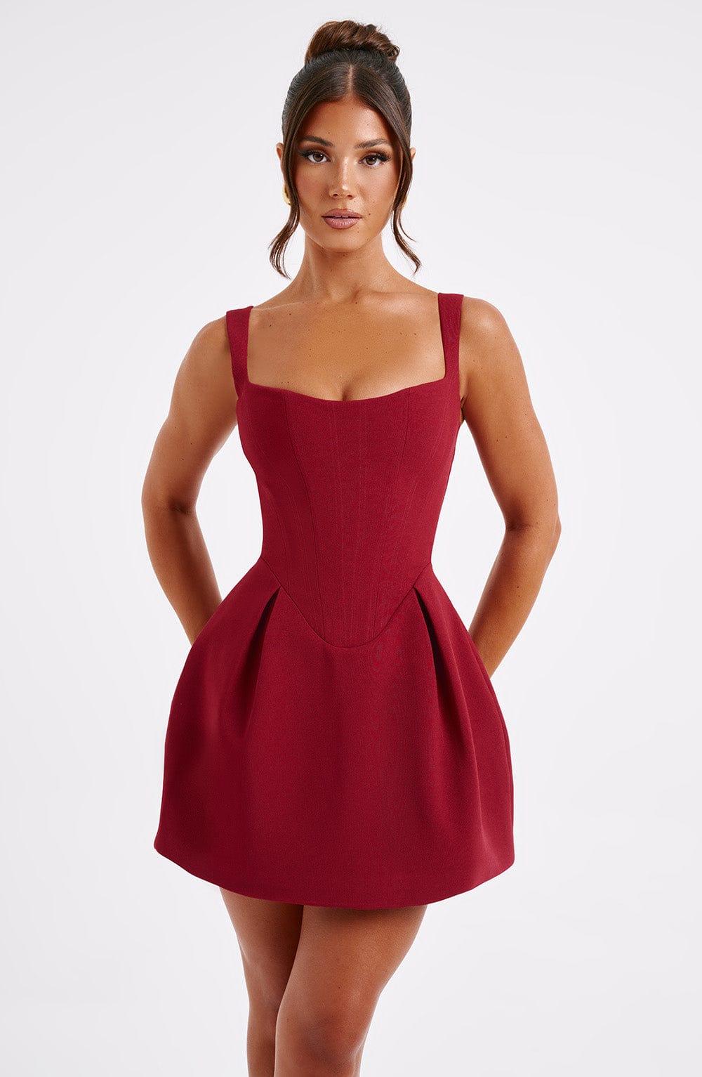 Sophie Mini Dress - Wine