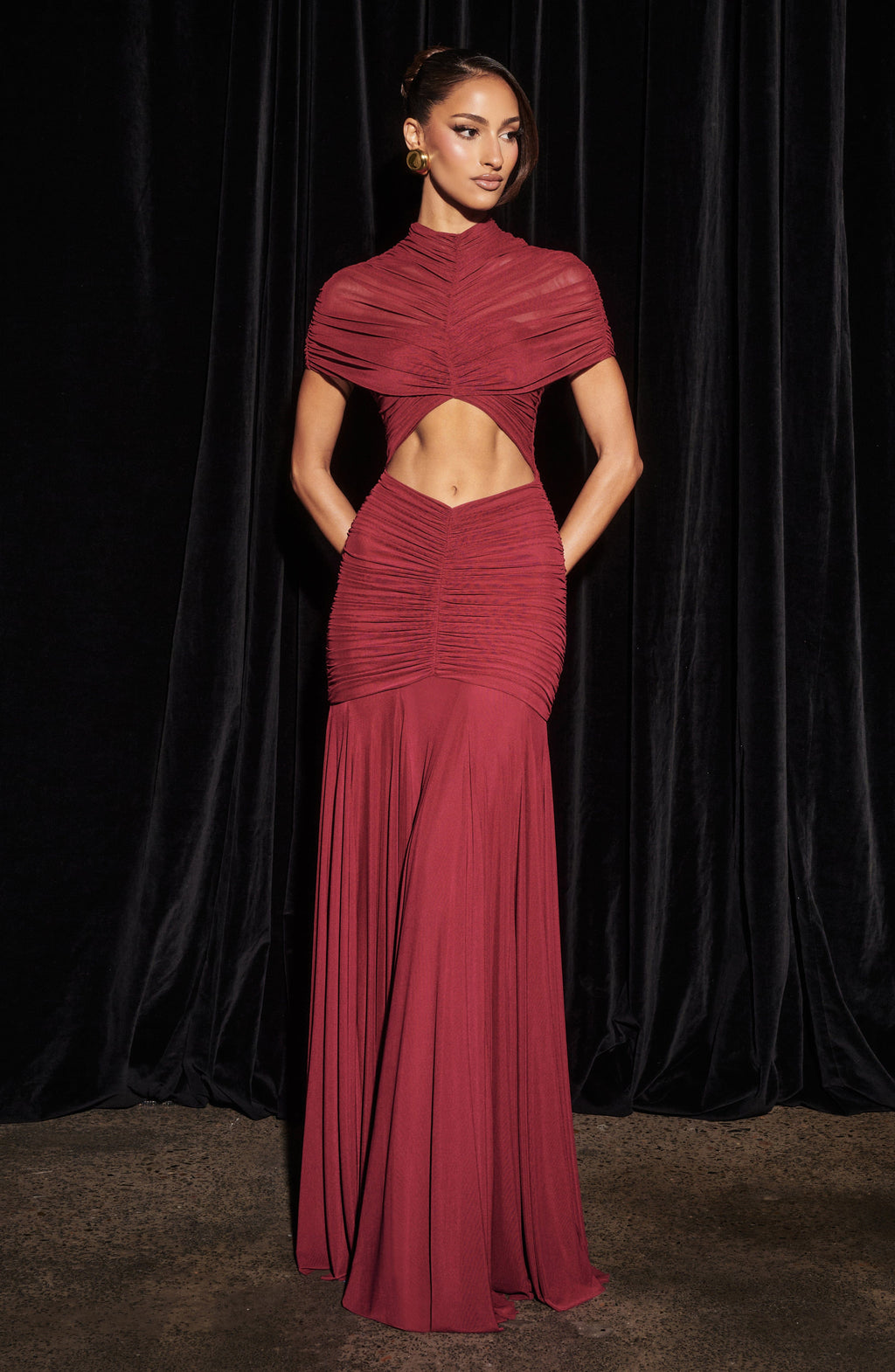 Alana Maxi Dress - Burgundy