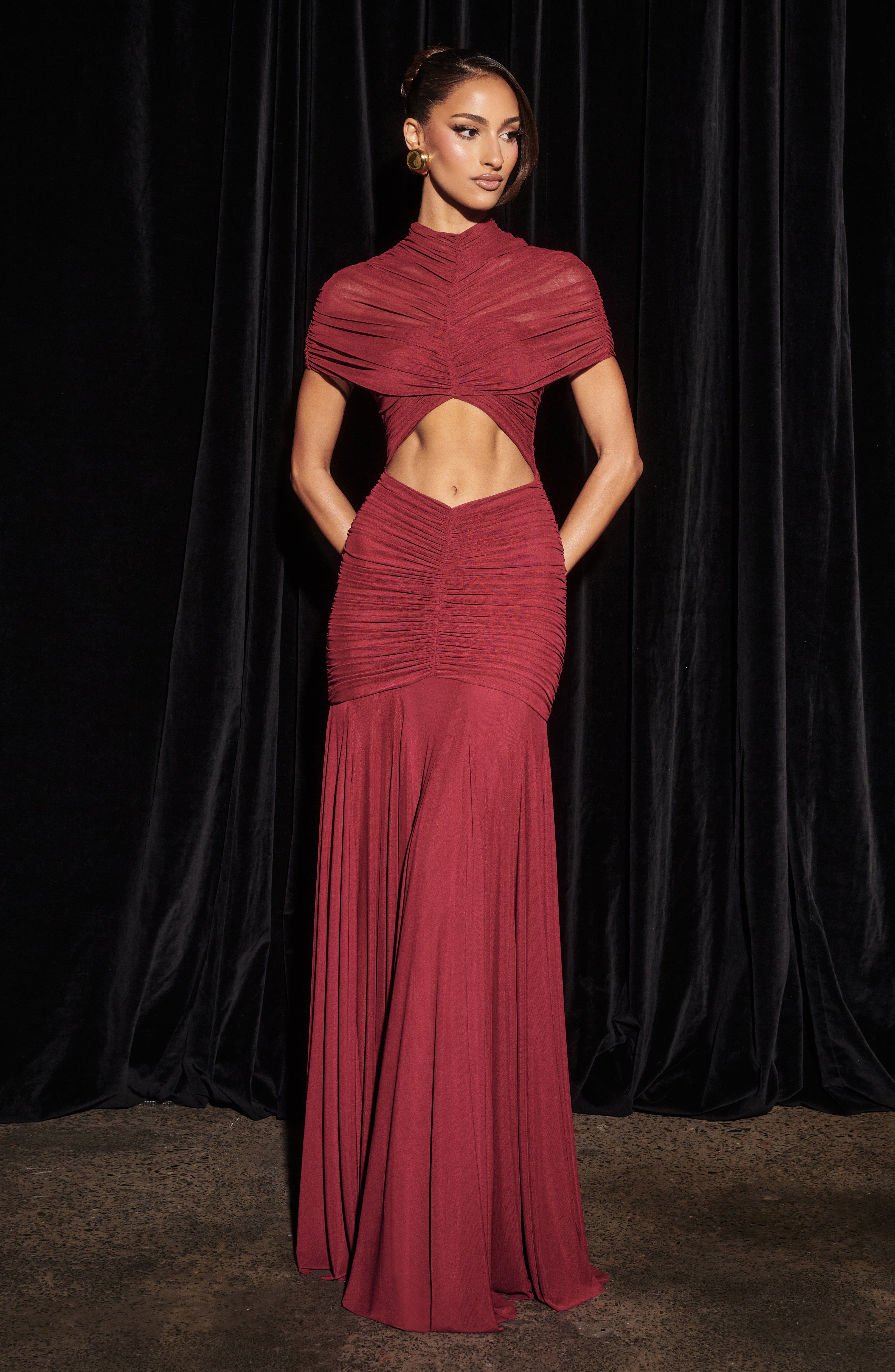 Alana Maxi Dress - Burgundy