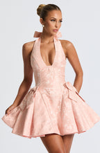 Olivia Mini Dress - Soft Peach