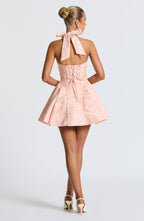 Olivia Mini Dress - Soft Peach