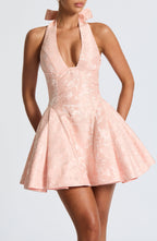 Olivia Mini Dress - Soft Peach