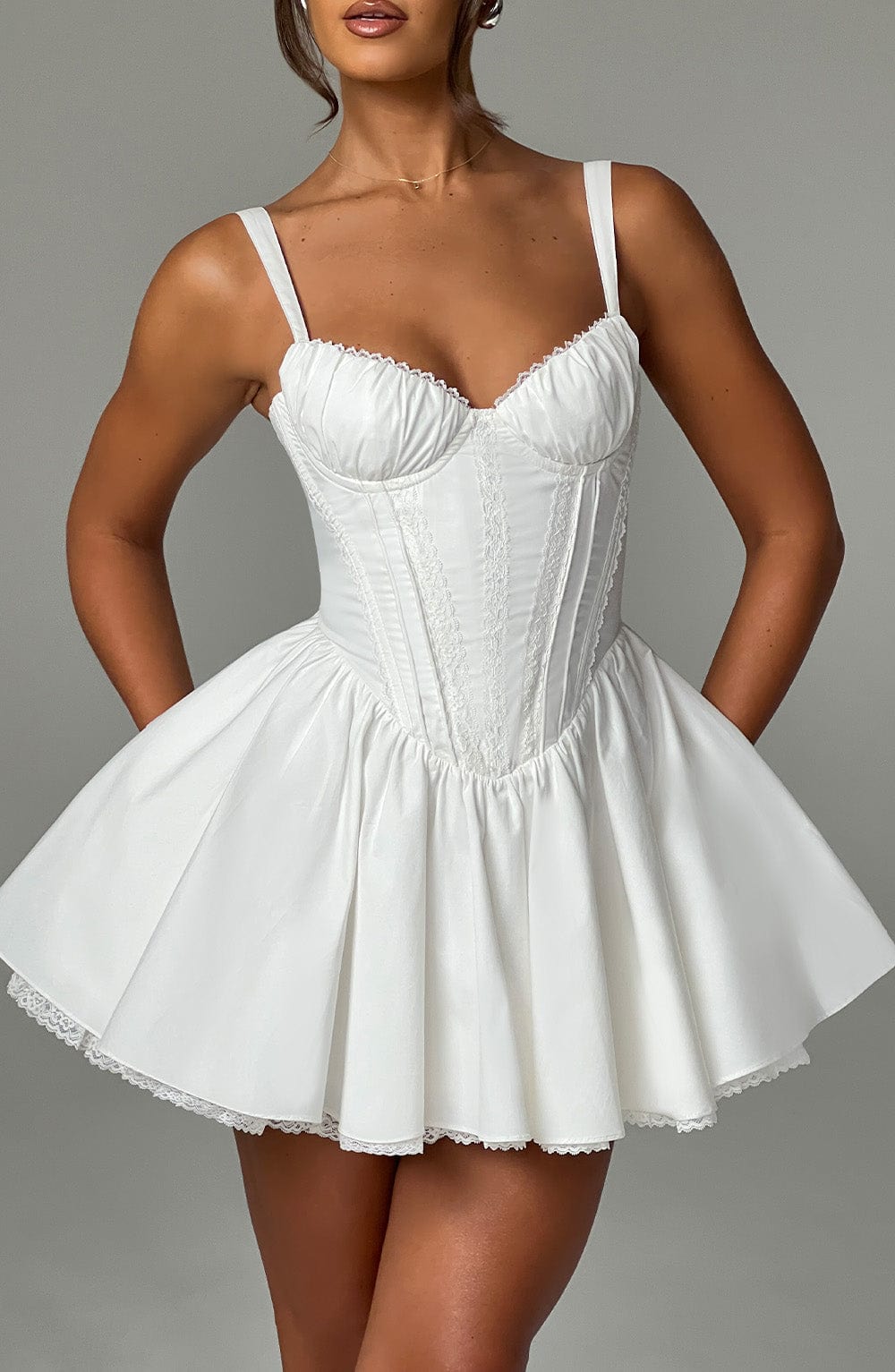 Emma Mini Dress - White