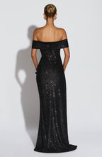 Penelope Maxi Dress - Black Sparkle