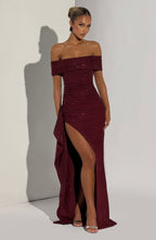 Penelope Maxi Dress - Wine Sparkle