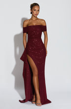 Penelope Maxi Dress - Wine Sparkle