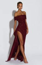 Penelope Maxi Dress - Wine Sparkle