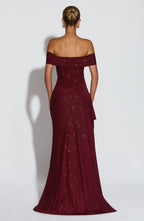 Penelope Maxi Dress - Wine Sparkle