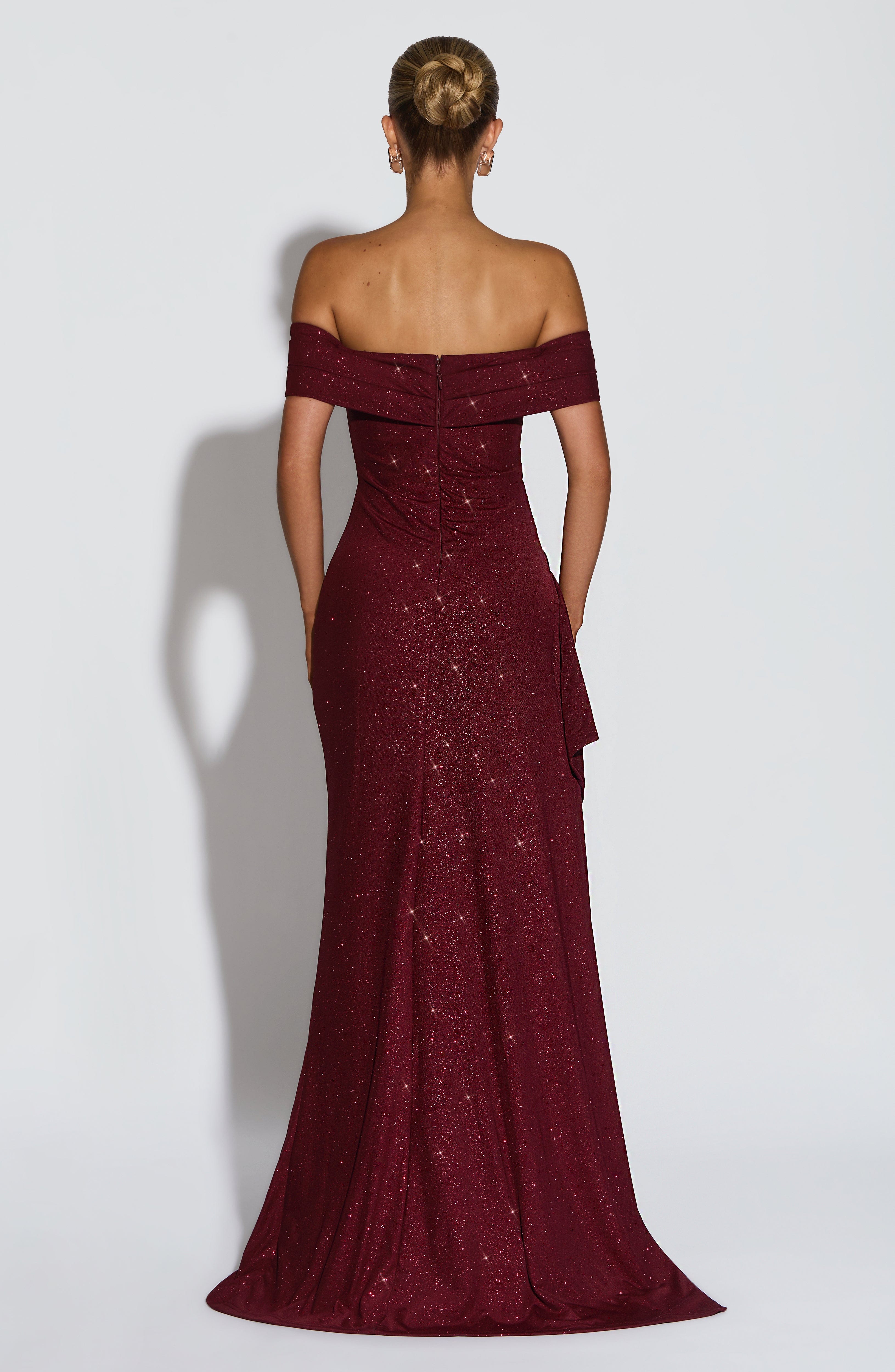 Penelope Maxi Dress - Wine Sparkle