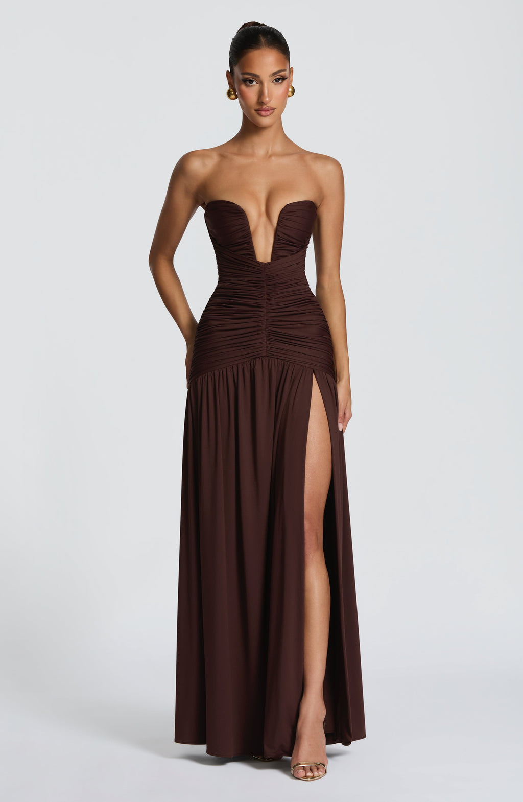 Mallory Maxi Dress - Plum Brown
