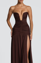 Mallory Maxi Dress - Plum Brown