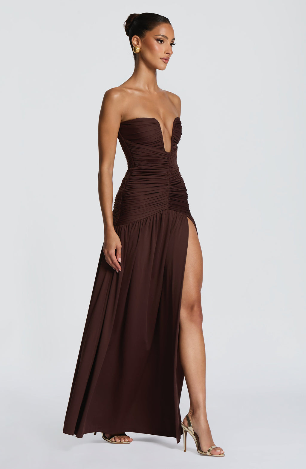 Mallory Maxi Dress - Plum Brown