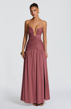 Mallory Maxi Dress - Rose Brown