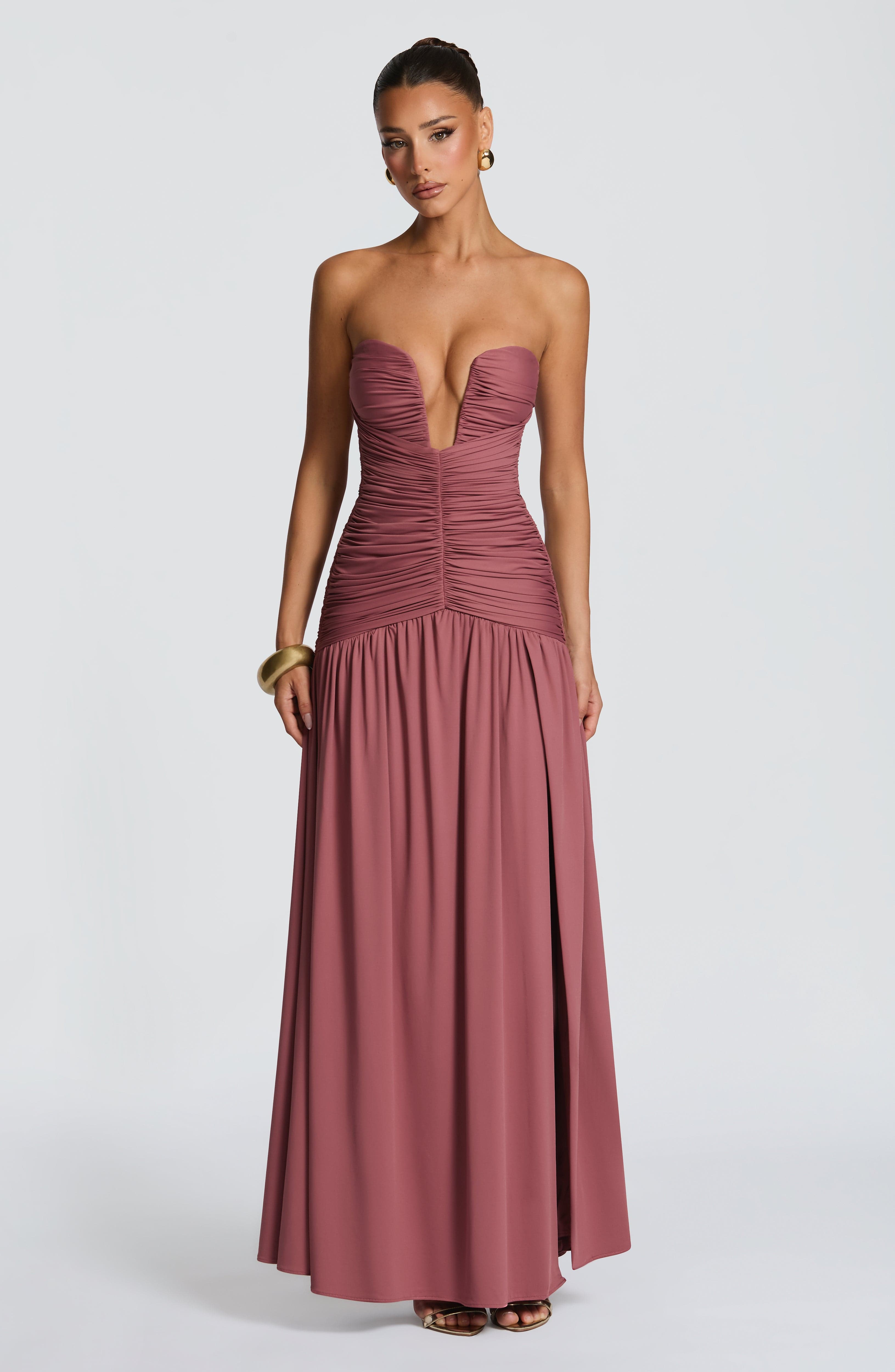 Mallory Maxi Dress - Rose Brown