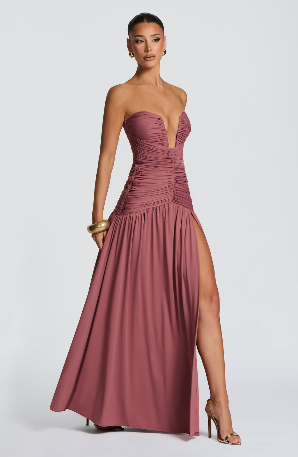 Mallory Maxi Dress - Rose Brown