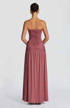 Mallory Maxi Dress - Rose Brown