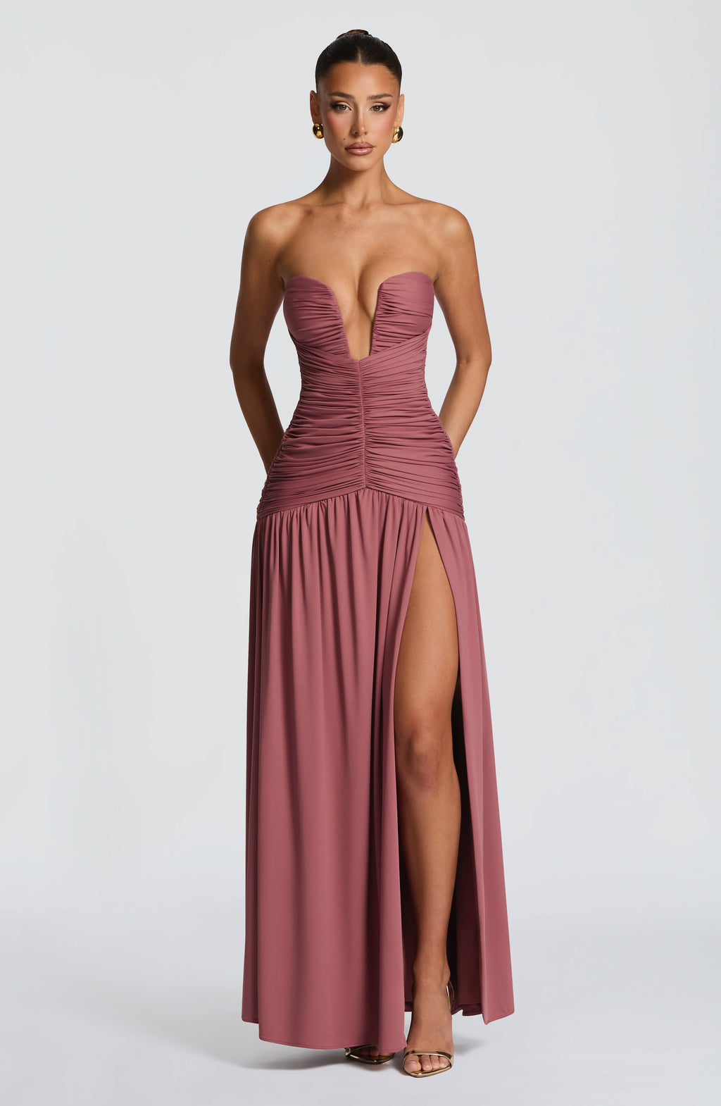 Mallory Maxi Dress - Rose Brown