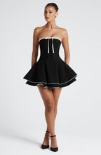 Freya Mini Dress - Black/White