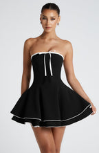 Freya Mini Dress - Black/White