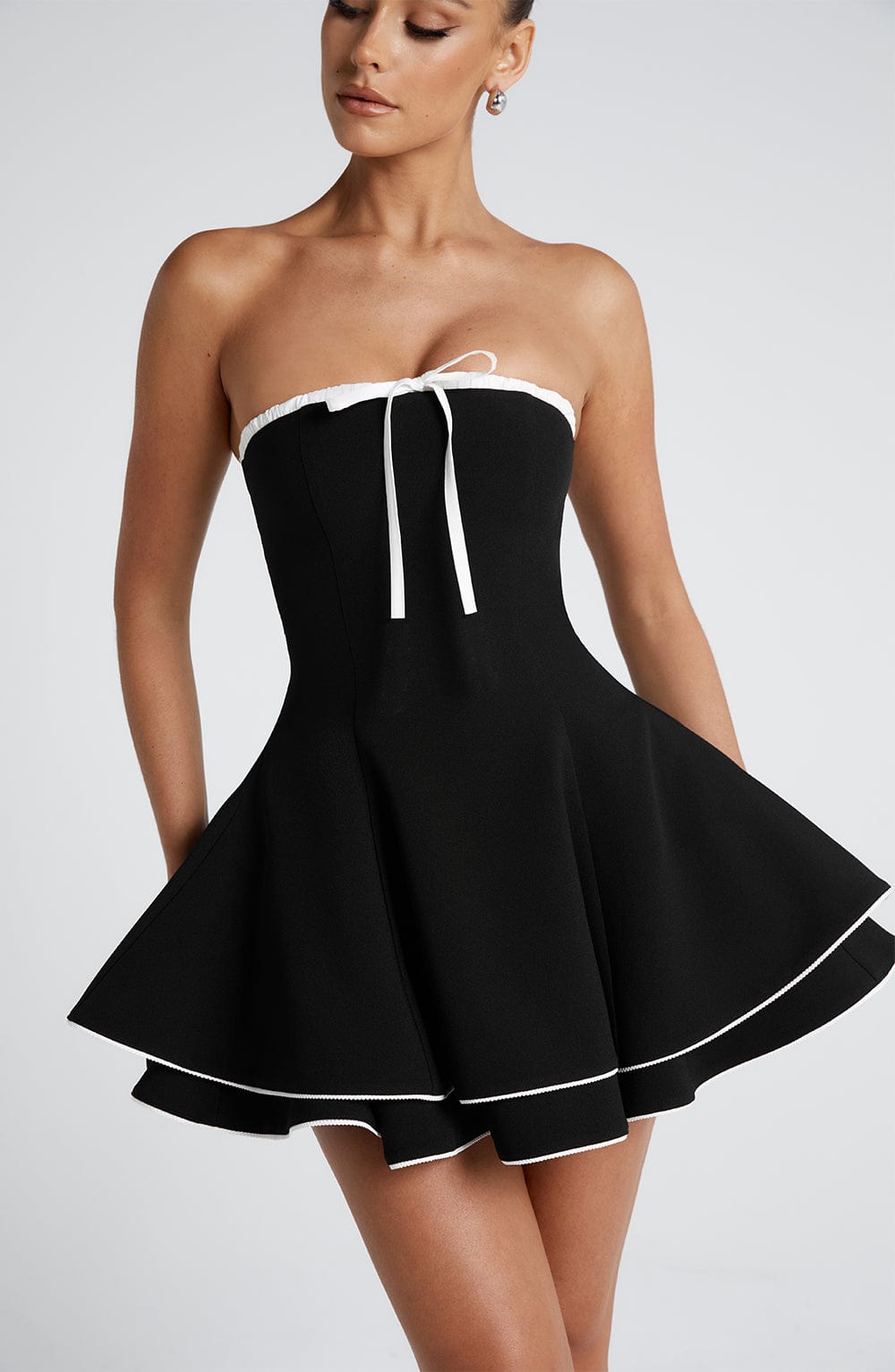 Freya Mini Dress - Black/White