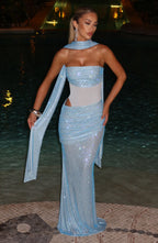 Maira Maxi Dress - Aqua