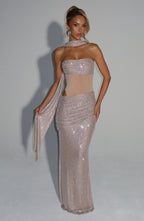 Maira Maxi Dress - Nude