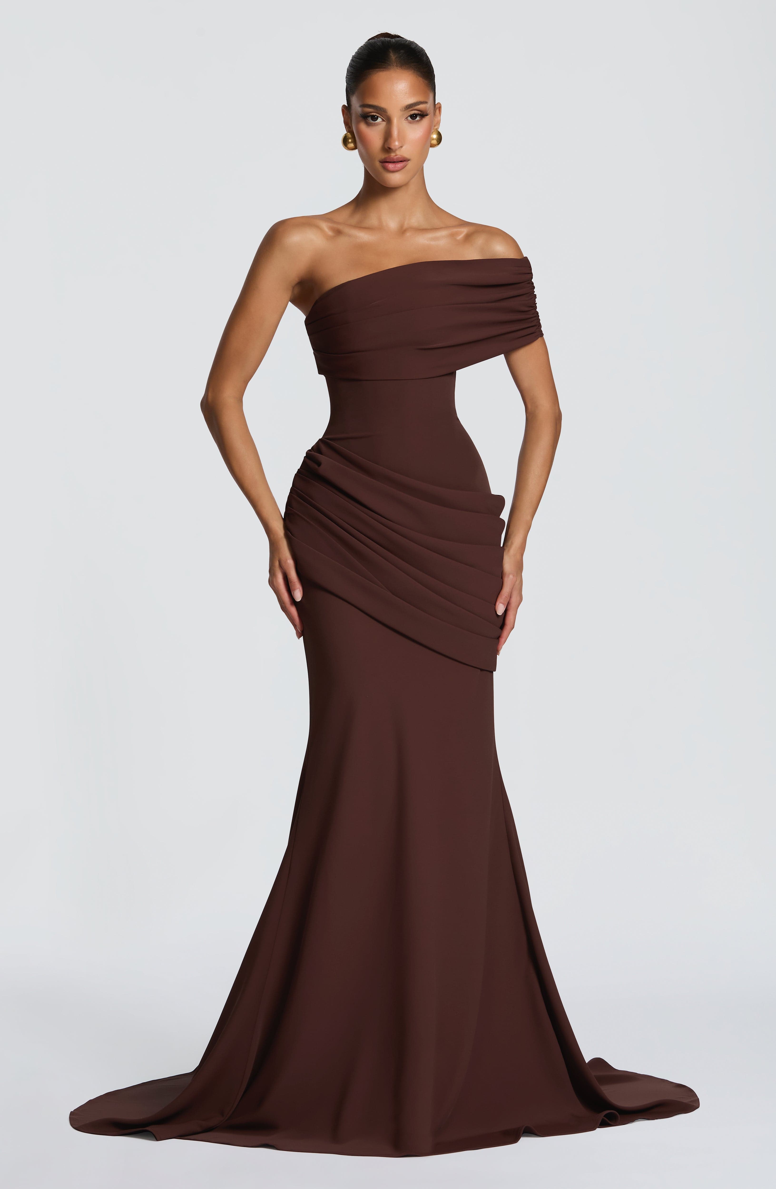 Lea Gown - Plum Brown