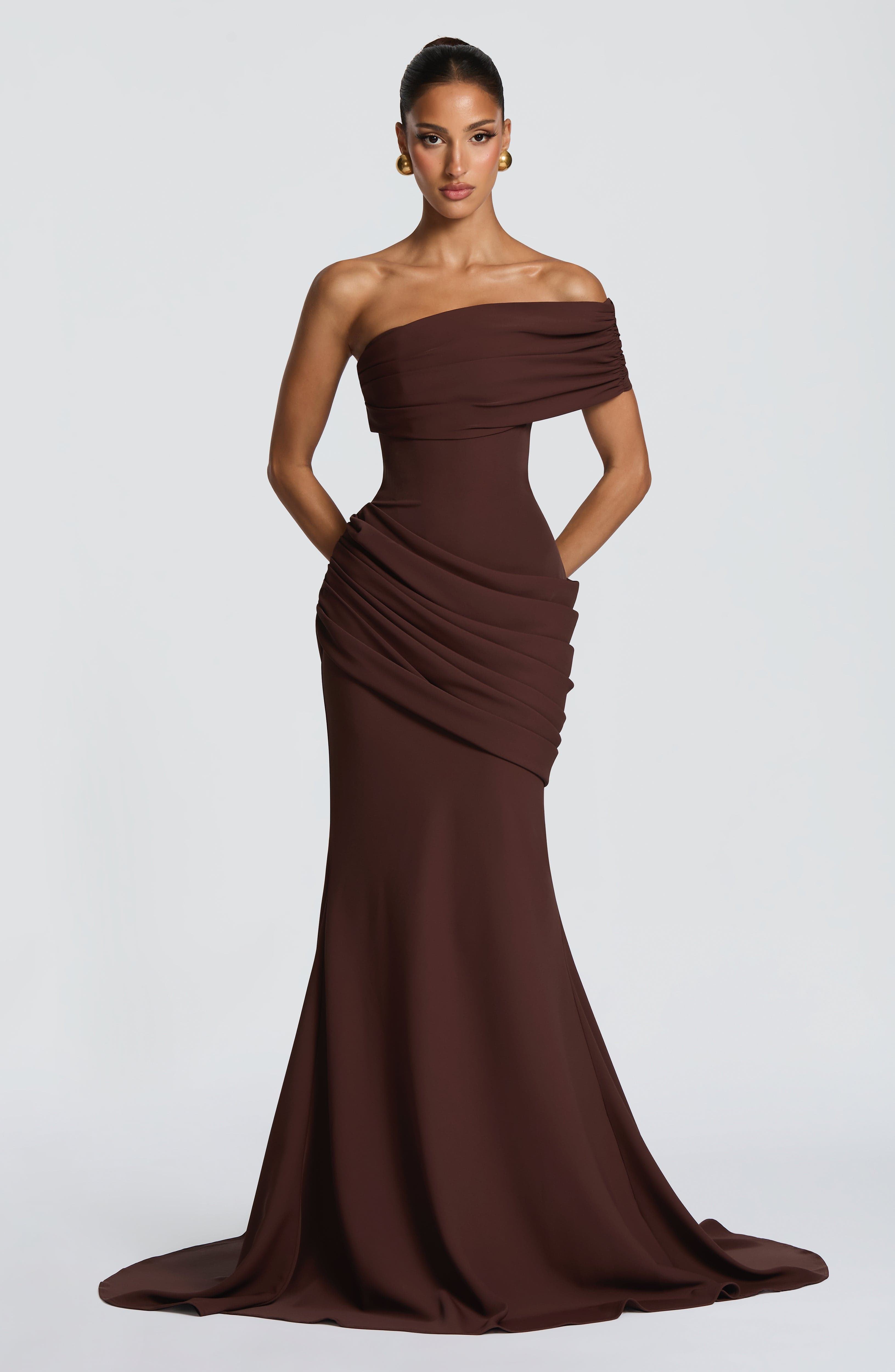 Lea Gown - Plum Brown