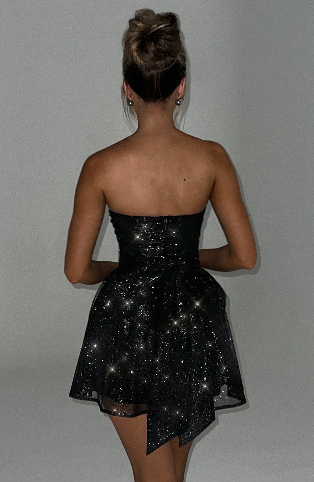 Chloe Mini Dress - Black Sparkle