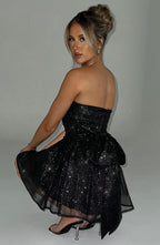 Chloe Mini Dress - Black Sparkle