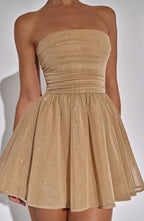 Chloe Mini Dress - Gold Sparkle
