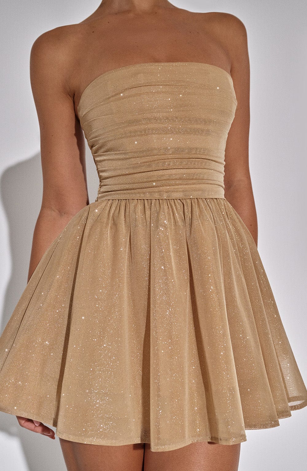 Chloe Mini Dress - Gold Sparkle