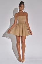 Chloe Mini Dress - Gold Sparkle