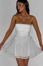 Chloe Mini Dress - Ivory Sparkle