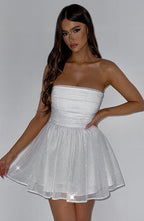 Chloe Mini Dress - Ivory Sparkle