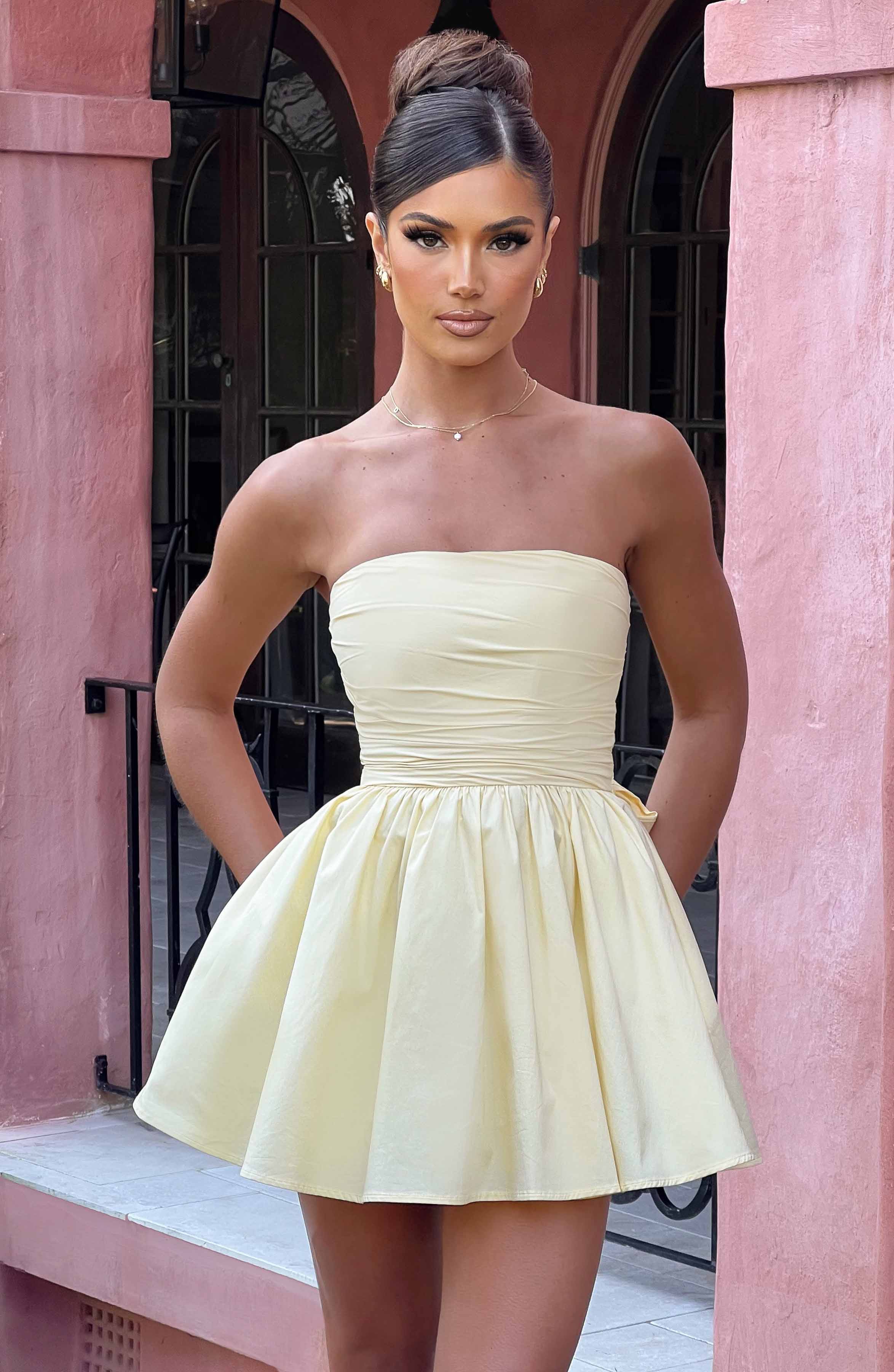 Gemma Mini Dress - Lemon