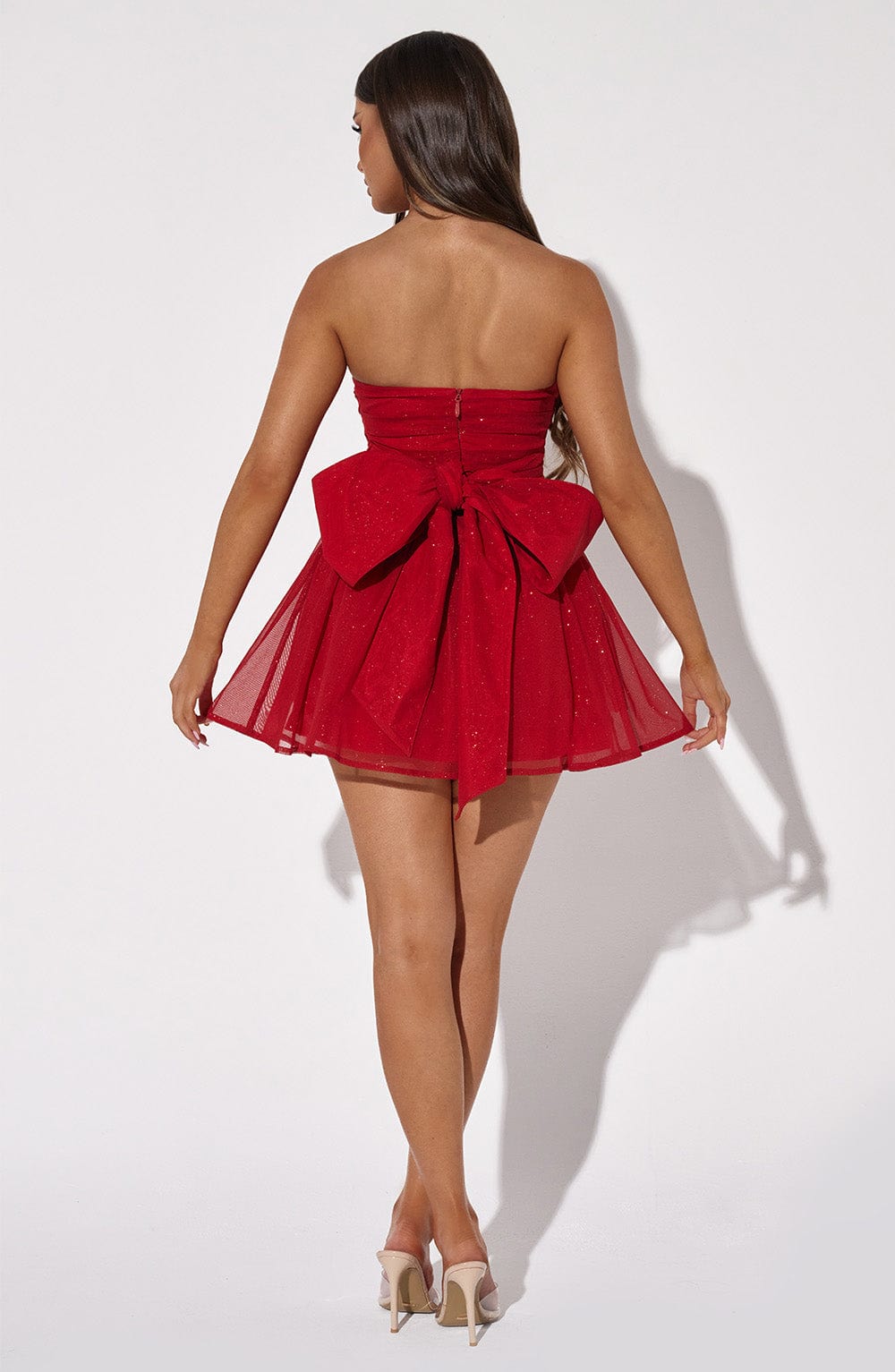 Chloe Mini Dress - Red Sparkle