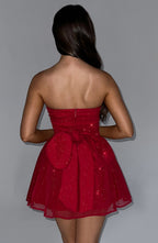 Chloe Mini Dress - Red Sparkle