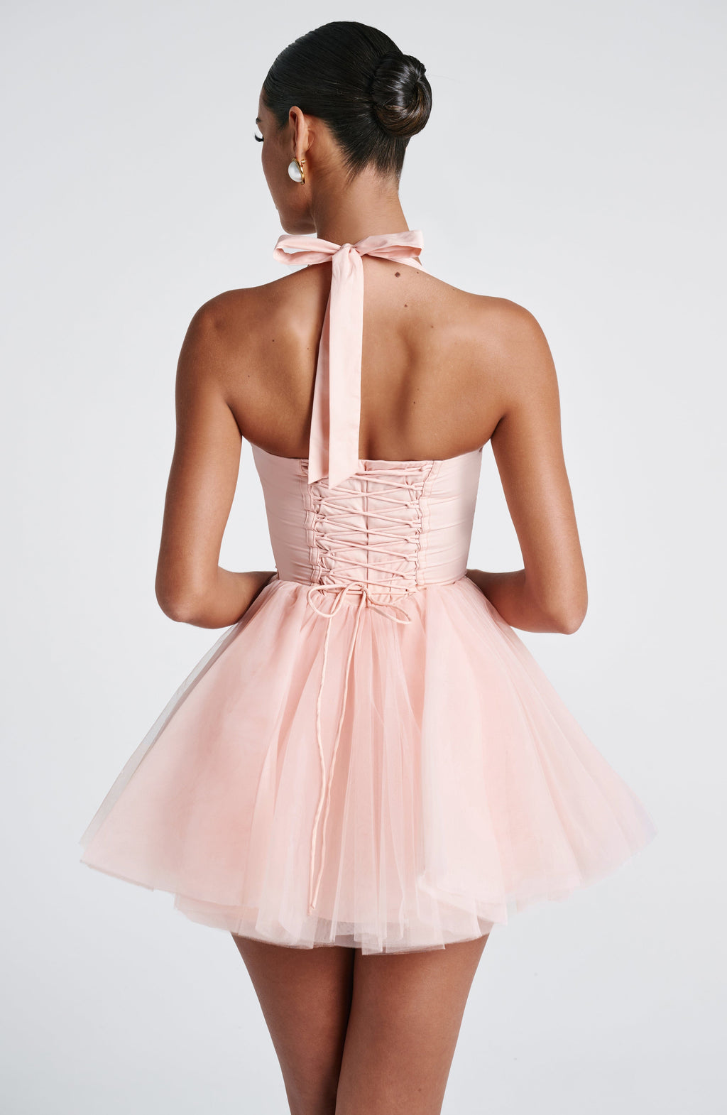 Rosie Mini Dress - Soft Peach