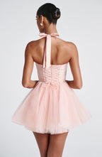 Rosie Mini Dress - Soft Peach