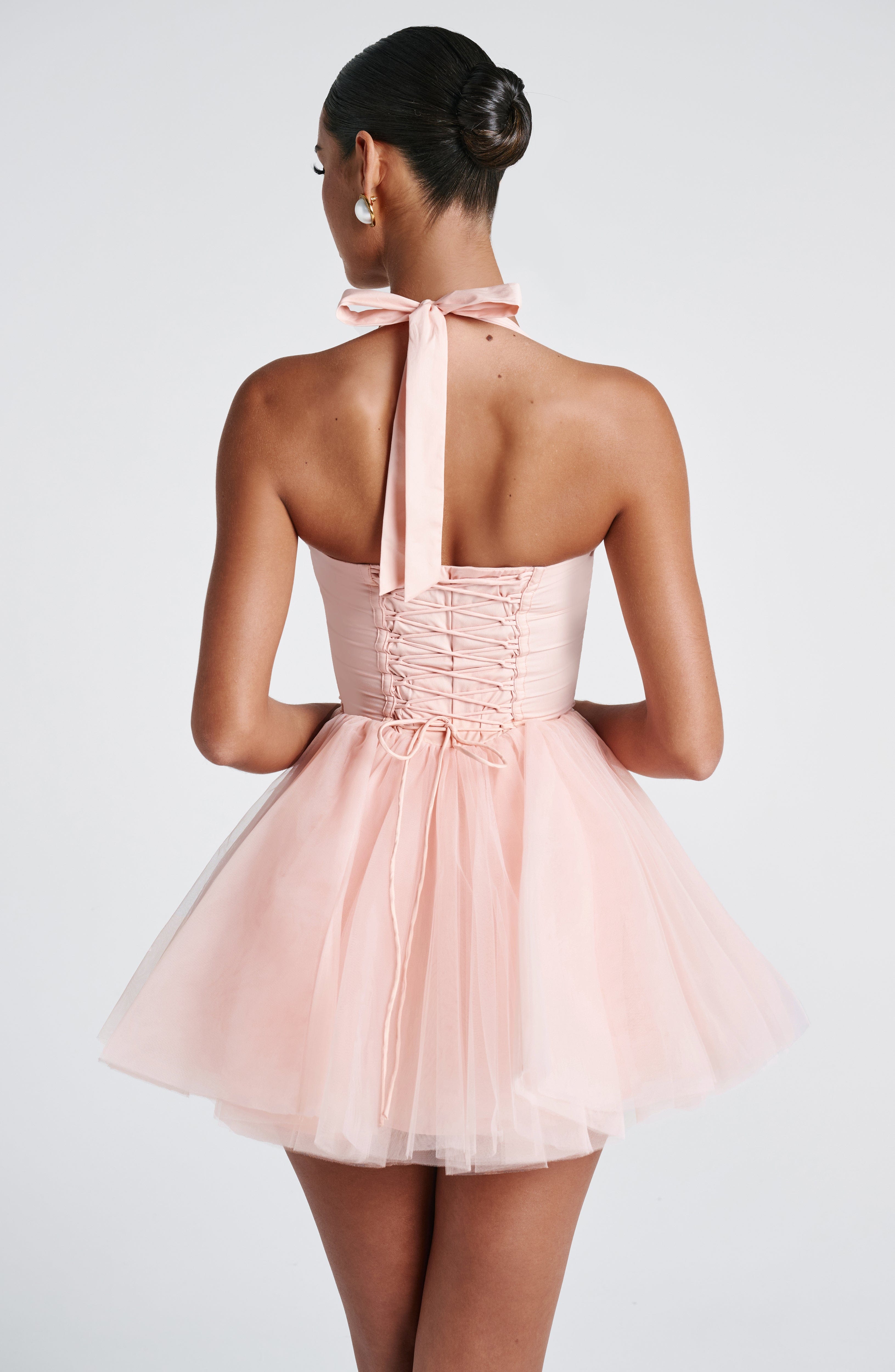 Rosie Mini Dress - Soft Peach