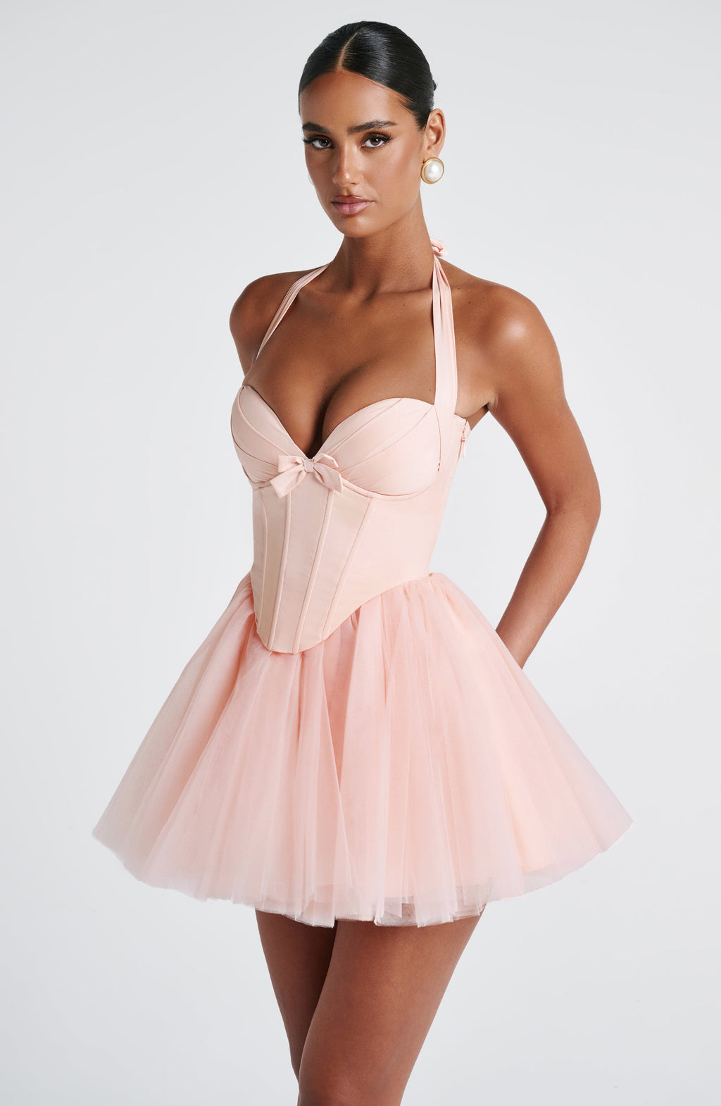 Rosie Mini Dress - Soft Peach