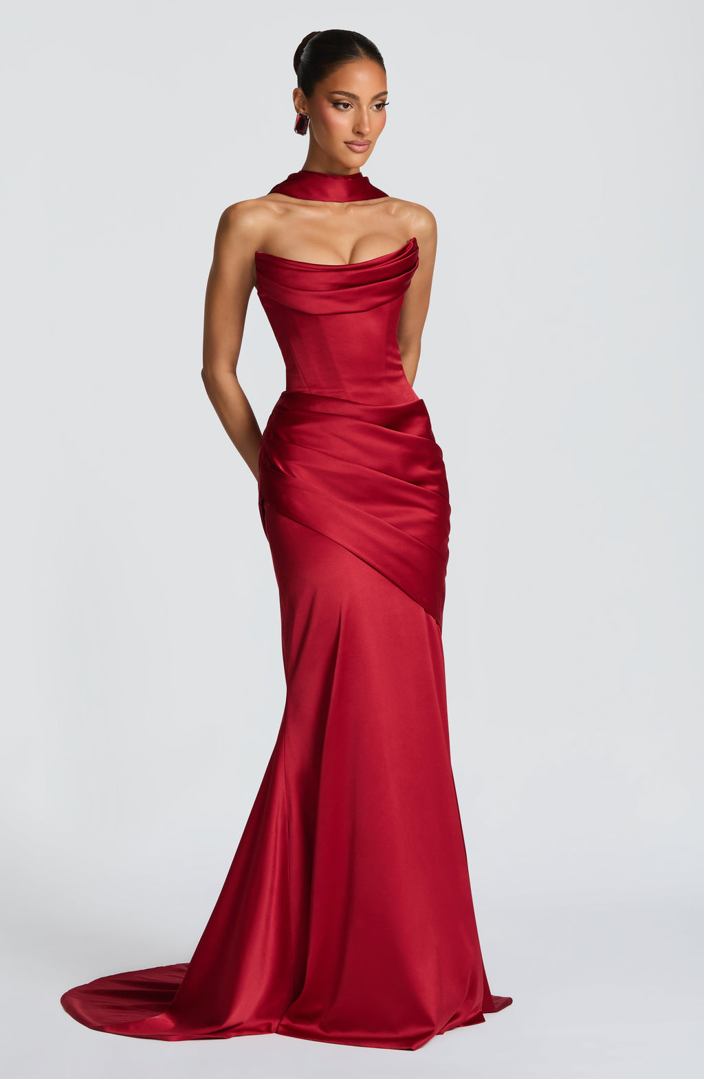 Thalia Maxi Dress - Deep Red