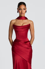 Thalia Maxi Dress - Deep Red