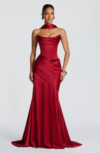 Thalia Maxi Dress - Deep Red