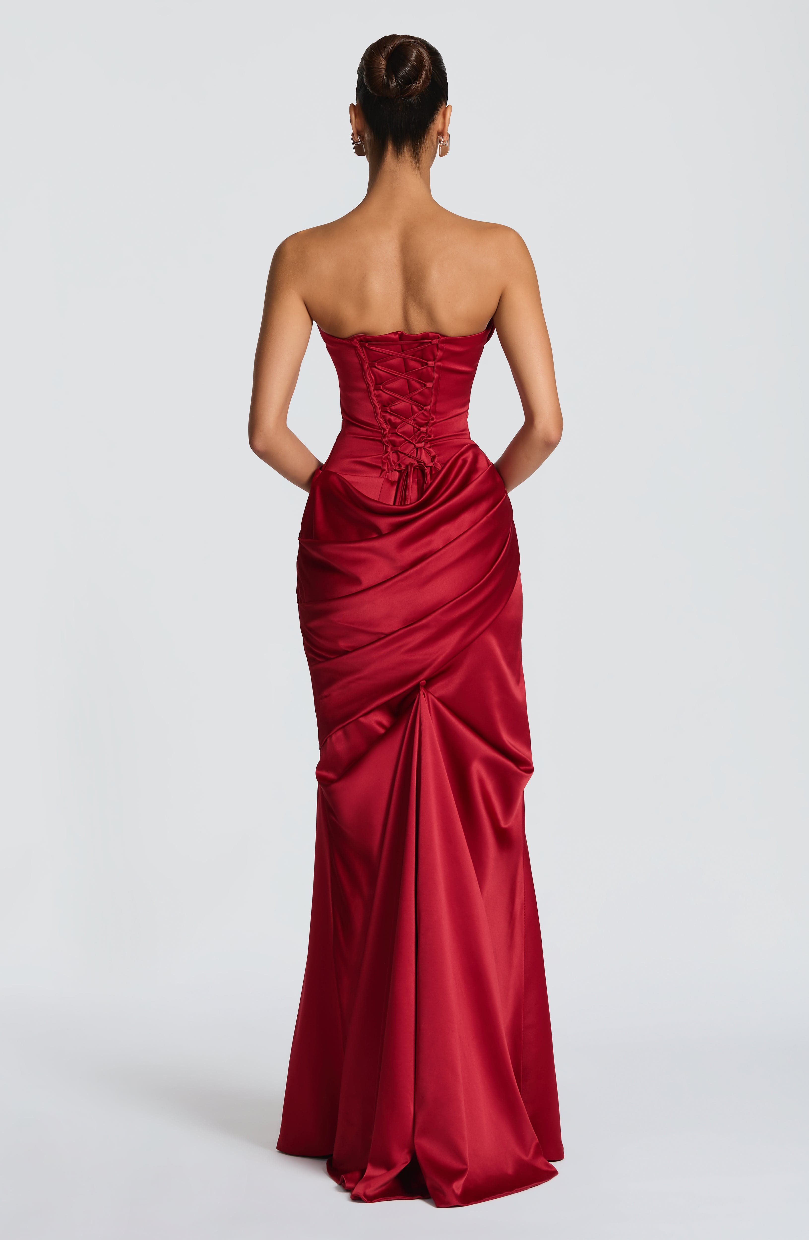 Thalia Maxi Dress - Deep Red