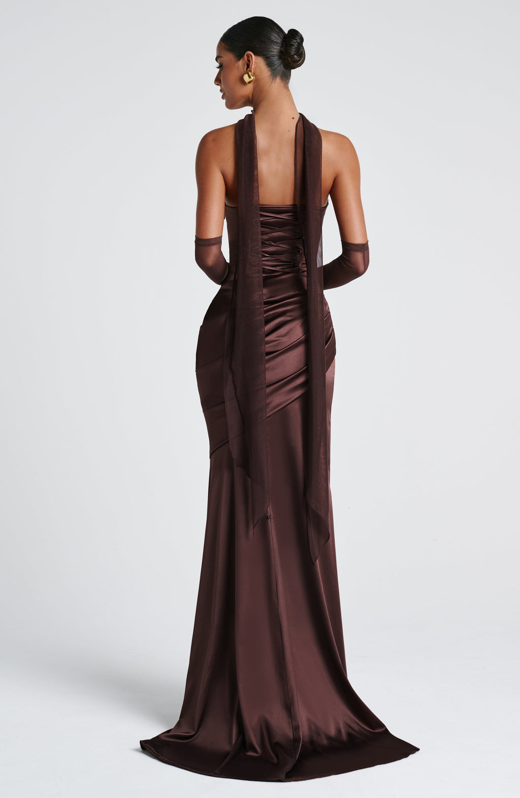 Thalia Maxi Dress - Plum Brown